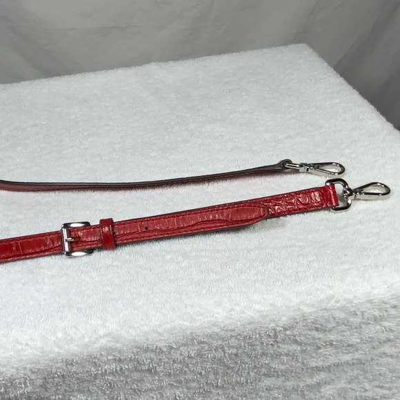 NWOT - Michael Kors Red Croc Satchel Tote Crossbody - Picture 8 of 16
